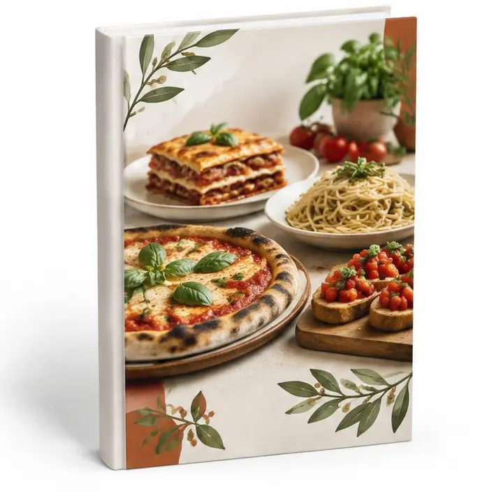 Copertina illustrativa del bonus 2: 15 Ricette Italiane da Preparare con le Alternative Vegetali
